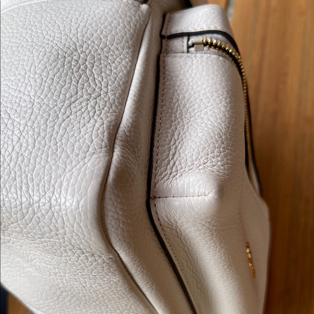 Coach White Pebbled Leather Mini Backpack with Gold Hardware - Picture 7 of 12